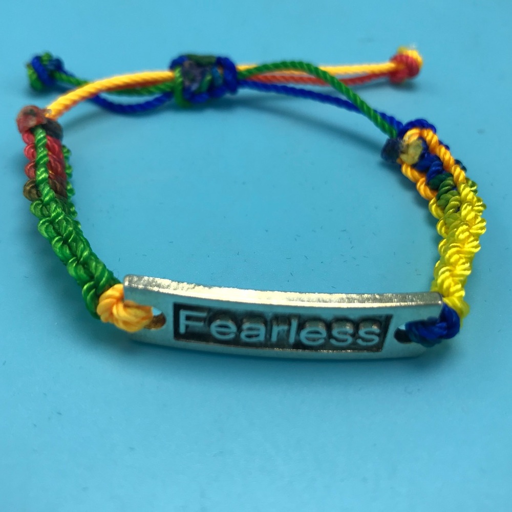 Fearless Knotted Friendship Bracelet Rainbow